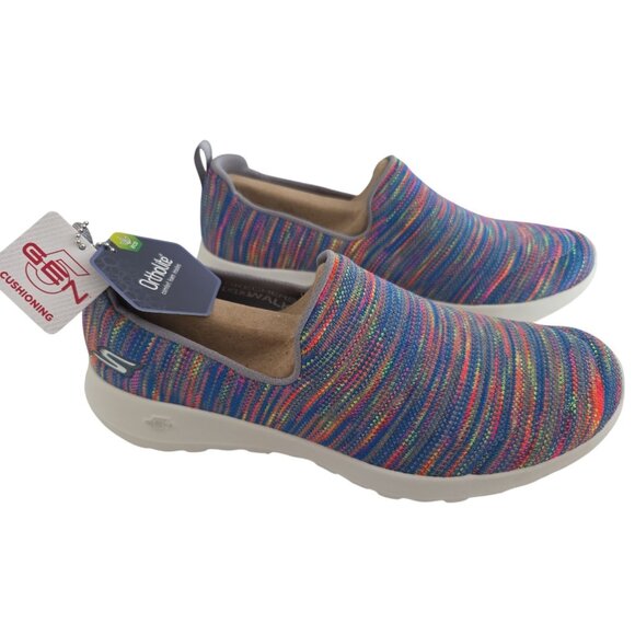 Skechers Womens Size 8.5 Multi Go Walk Joy Terrific Slip On Sneakers NEW - Picture 1 of 6